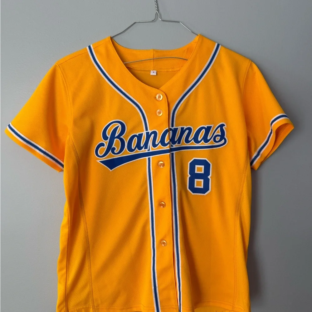 Savanna Bananas Yellow Baseball Jersey Olson 8 Men’s Small - Picture 1 of 5